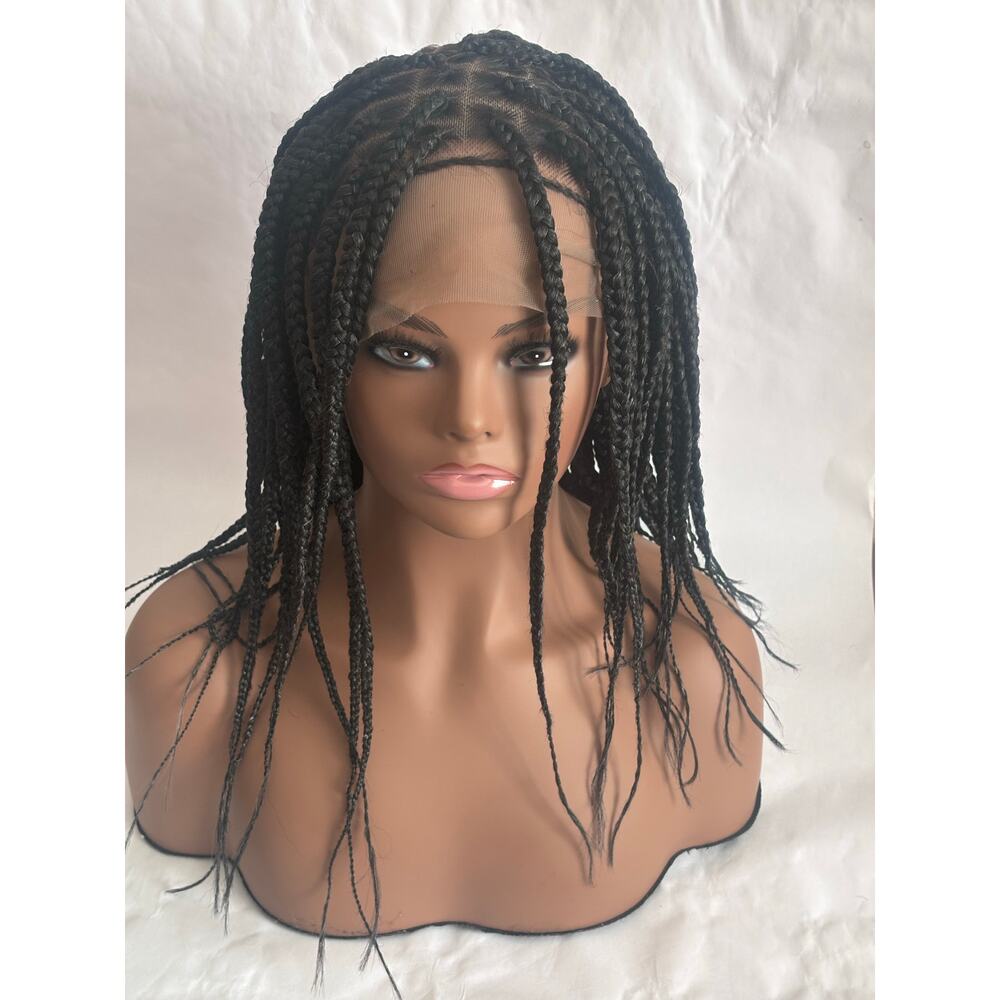 New Full Lace Braided Knotless Box braids color 280 Black + Gray